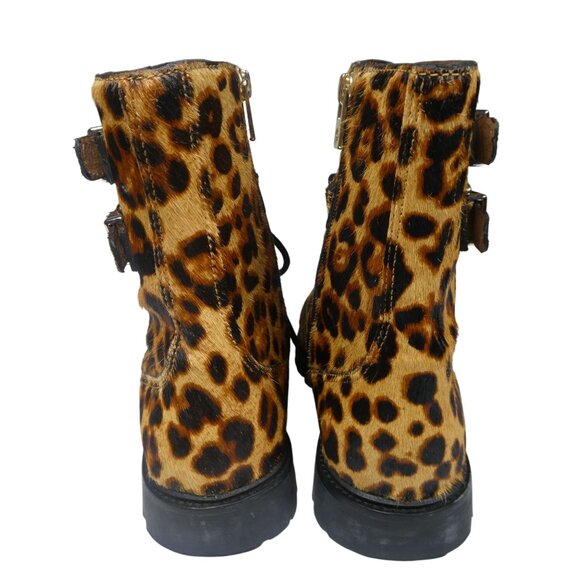 Antonio Melani BERTILLI Leopard Print Calf Boots Size 8M - Picture 6 of 10